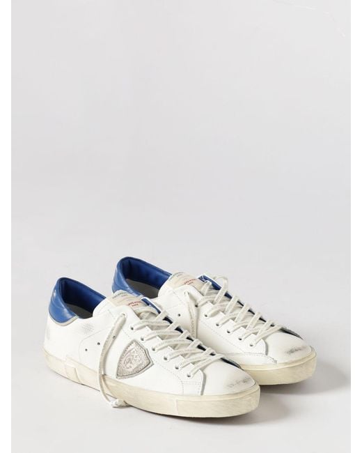 Philippe Model White Prsx Suede Sneakers for men