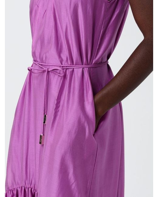 Liu Jo Purple Muslin Midi Dress
