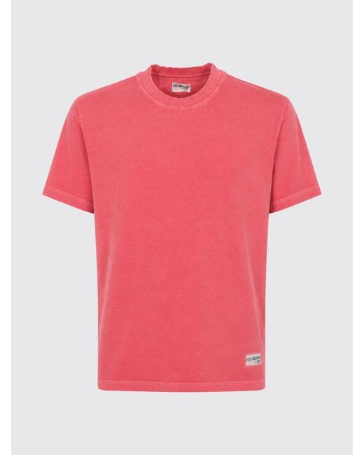 Fay Red Basic Cotton T-Shirt for men