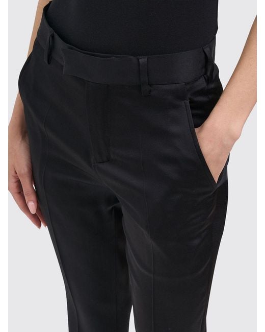 Ann Demeulemeester Black Crepe Flared Trousers