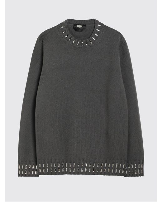 Fendi Gray Jumper for men