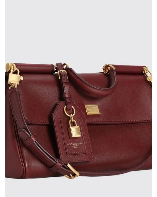 Dolce & Gabbana Purple Dolce &Amp Gabbana My Sicily Calf Leather Handbag