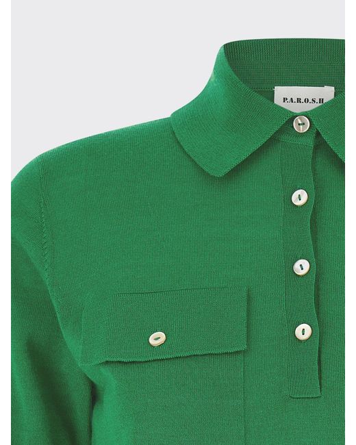 P.A.R.O.S.H. Green Polo Shirt P.A.R.O.S.H
