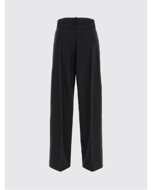 Marni Blue High-Waisted Straight-Leg Virgin Wool-Blend Trousers With Concealed Closure