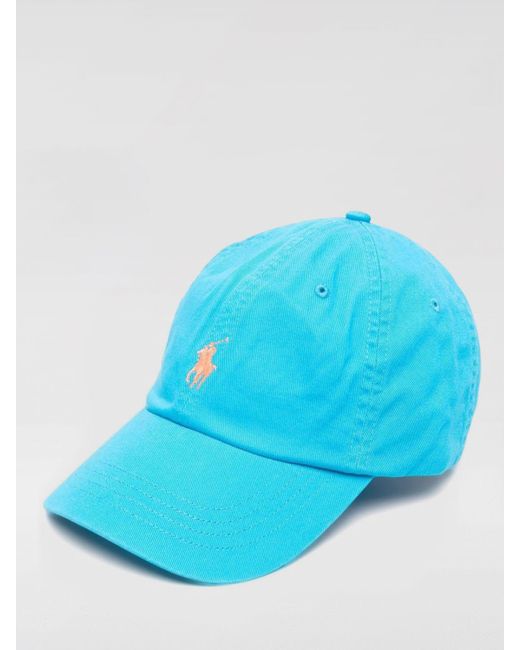 Cappello in cotone con logo di Polo Ralph Lauren in Blue da Uomo