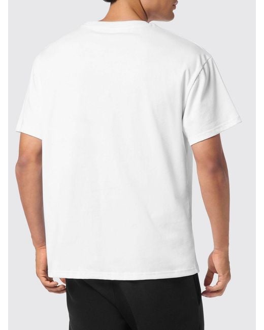 Philipp Plein White Cotton Jersey T-Shirt With Contrasting Logo for men