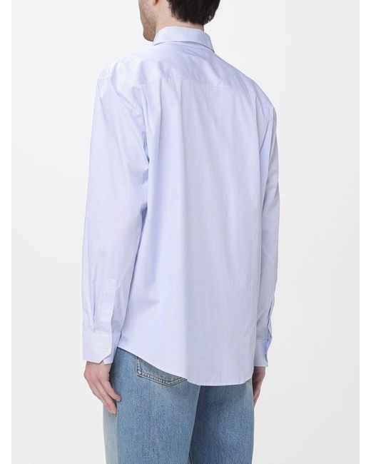 Saint Laurent Blue Cotton Poplin Shirt for men