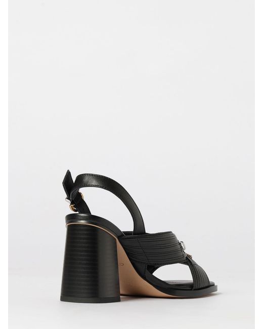 Pinko Black Lara Leather Sandal
