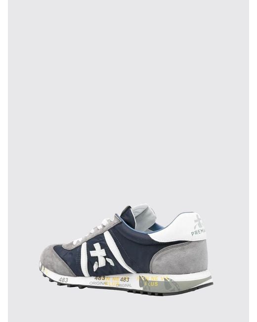 Premiata White Lucy Cotton Twill And Nylon Sneakers
