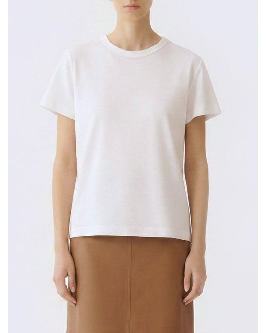 Fabiana Filippi White Basic Cotton T-Shirt