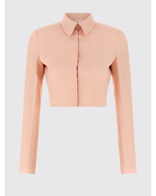 Alberta Ferretti Blue Wool Blend Crop Jacket