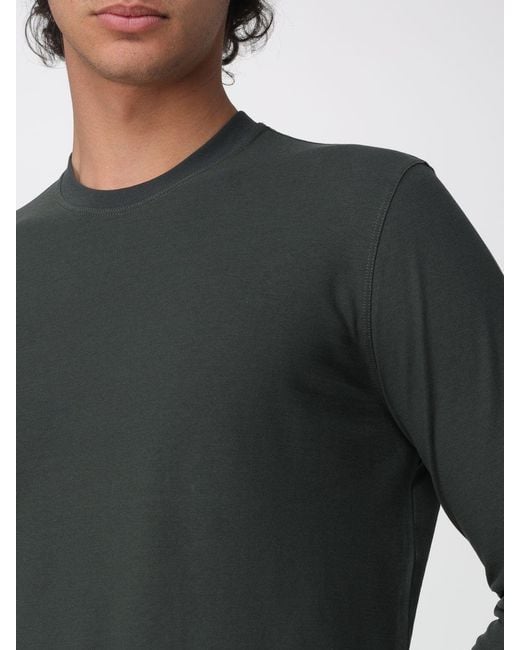 Zanone Black Basic Cotton T Shirt for men