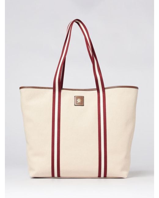 Bally Pink Canvas Tote Bag