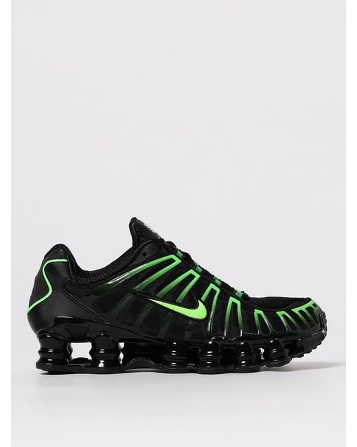 Nike Green Shox Tl Mesh And Rubber Sneakers for men