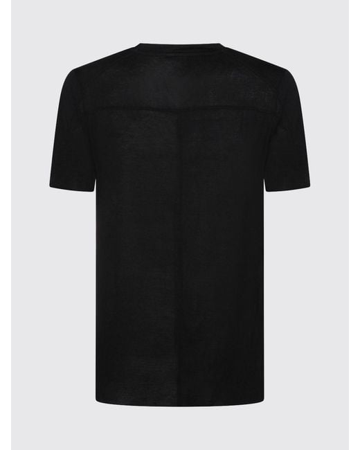 Thom Browne Black Viscose T-Shirt for men