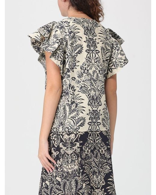 Ulla Johnson Gray Severine Printed Cotton Blouse