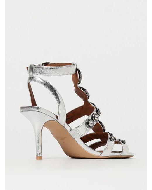 Sandalias Octavia con tacón de 85 mm Kurt Geiger de color Metallic