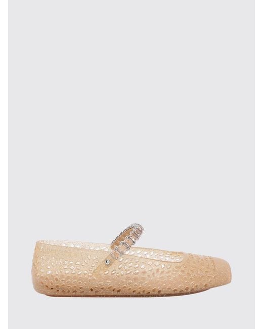Jimmy Choo Natural The Jelly Mary Jane Flats