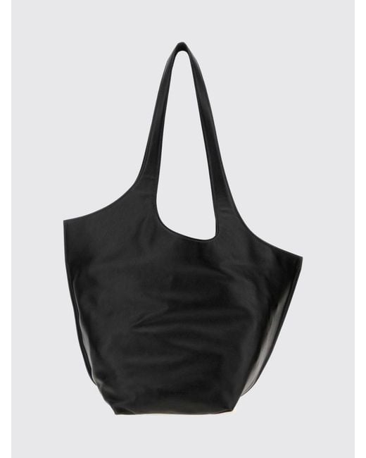 The Attico Black La Scoop Shoulder Bag