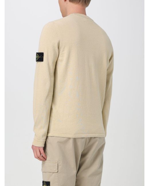 Stone Island Sweater in Natural for Men | Lyst