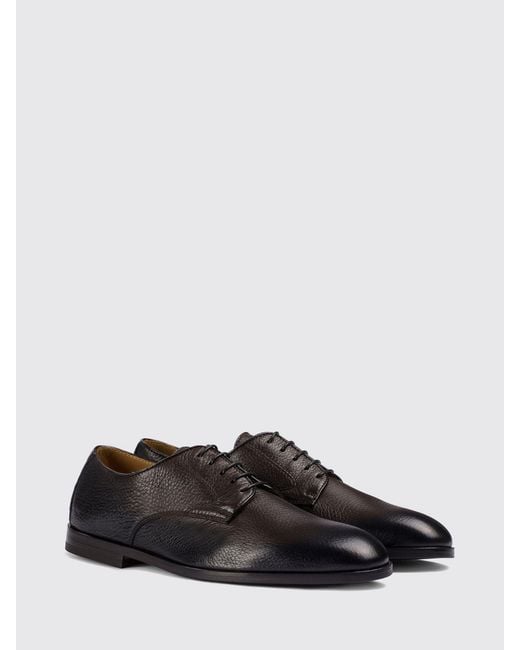 Doucal's White Classic Deer Leather Derby Shoes With Leather And Rubber Sole for men