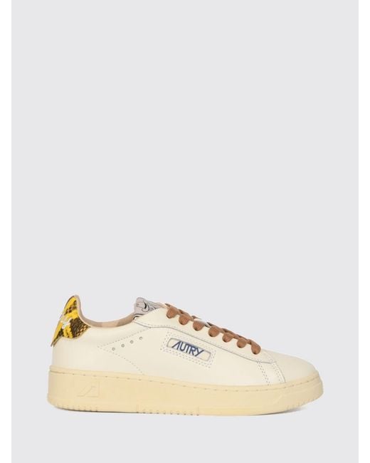 Autry Natural Dallas Low Calfskin Trainers With Python-Effect Inserts