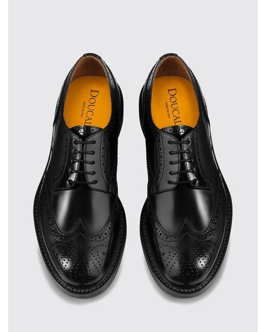 Doucal's White Brogue Shoes for men
