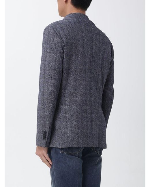 Manuel Ritz Blue Double-Breasted Blazer for men