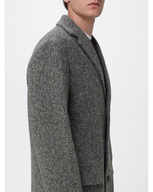 Dries Van Noten Gray Coat for men