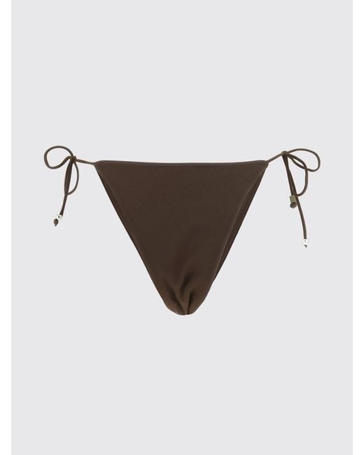 Jacquemus Natural Mid-Rise Bikini Bottoms With Adjustable Side Ties
