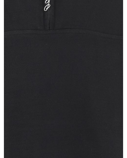 Jacquemus Black Cotton Zip-Up Sweatshirt for men
