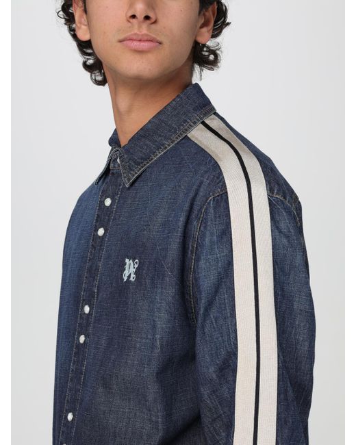 Palm Angels Blue Jacket for men