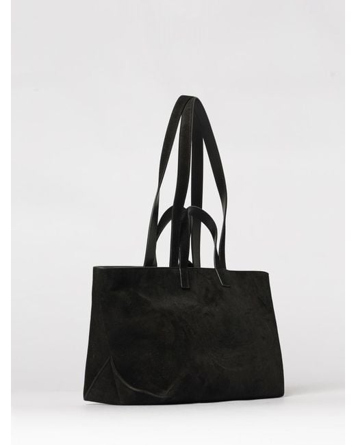 A.P.C. Black Le Drummer Large Suede Bag