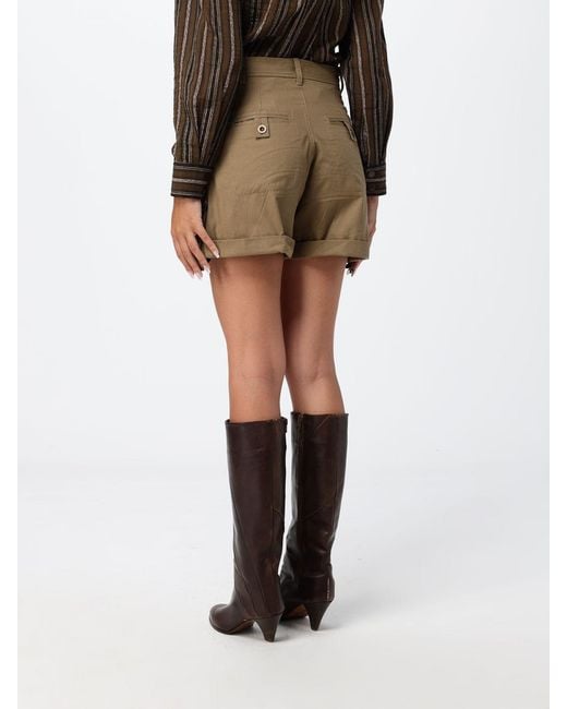 Isabel Marant Natural Boniza High-Waisted Cotton Shorts