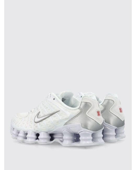Nike White Shox Tl Mesh And Rubber Sneakers