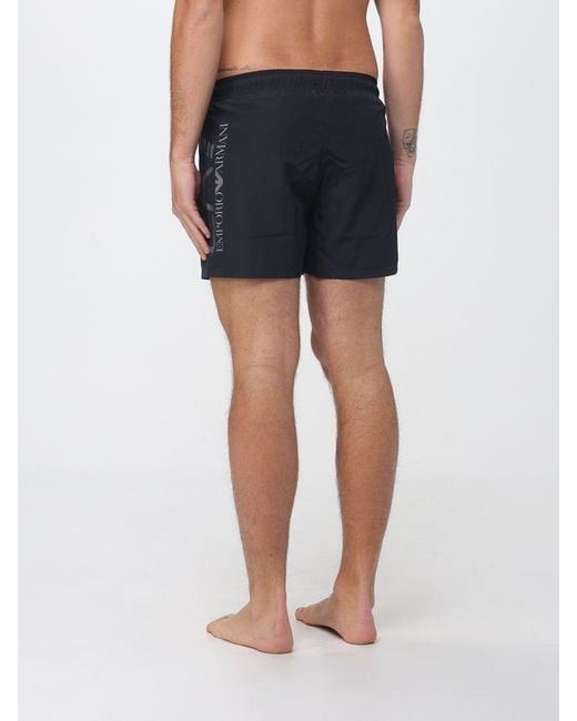 EA7 Blue Polyester Swimsuit for men