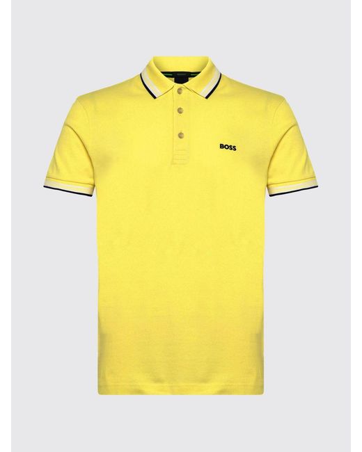 Boss Yellow Basic Cotton Polo Shirt for men