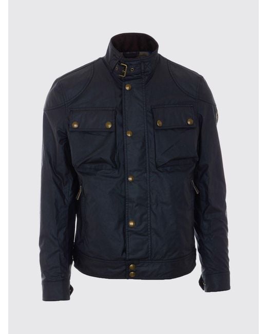 Belstaff Blue Racemaster Waxed Cotton Jacket for men