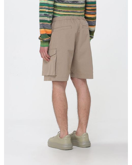 Paul Smith Natural Cotton Blend Cargo Shorts for men