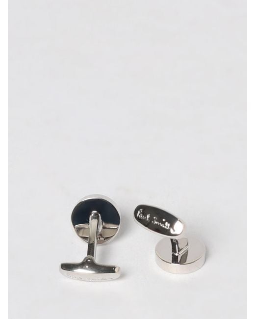 Paul Smith White Enamelled Brass Pool Cufflinks for men