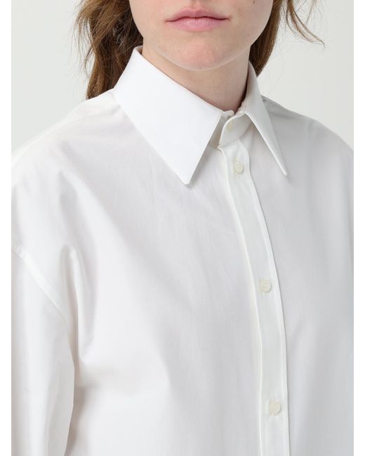 Saint Laurent White Oversized Poplin Shirt