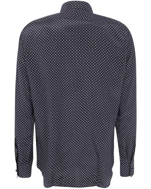 Tom Ford Blue Polka Dot Silk Shirt for men