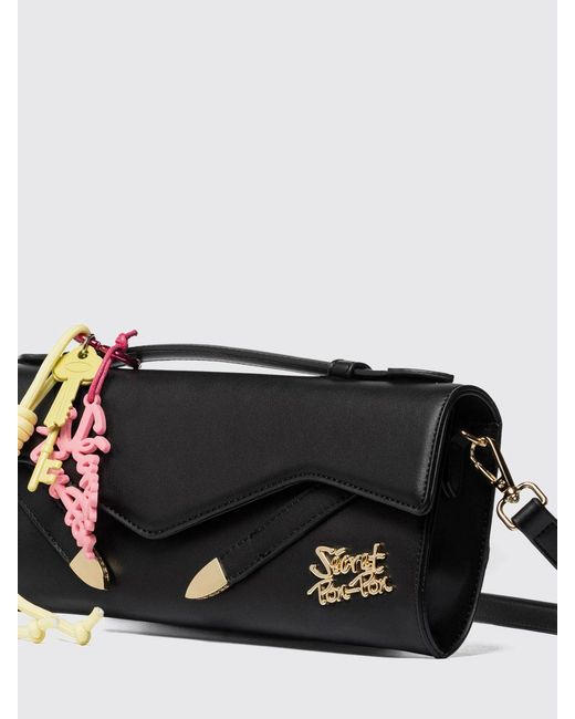 Secret Pon-pon Black Shoulder Bag
