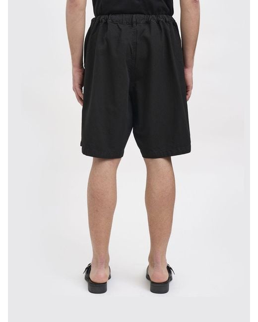 Paura Black Cotton Shorts for men