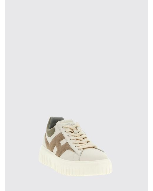Hogan Natural H-Stripes Leather Sneakers for men