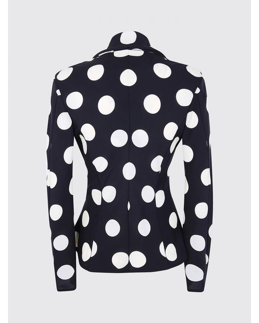 Junya Watanabe Black Slim Fit Polka Dot Single-Breasted Asymmetrical Blazer