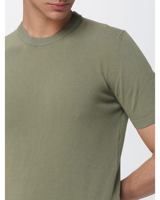 Brooksfield Green Cotton Crew Neck Sweater for men