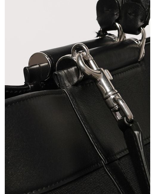 Dolce & Gabbana Black Leather-Trimmed Tote Bag for men