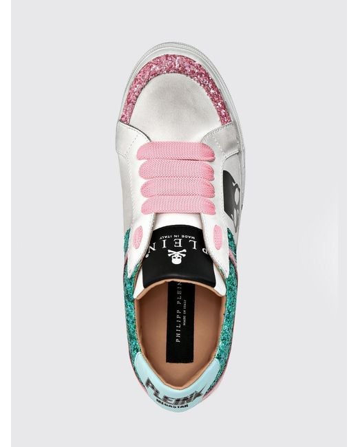 Philipp Plein White Skull Sneakers