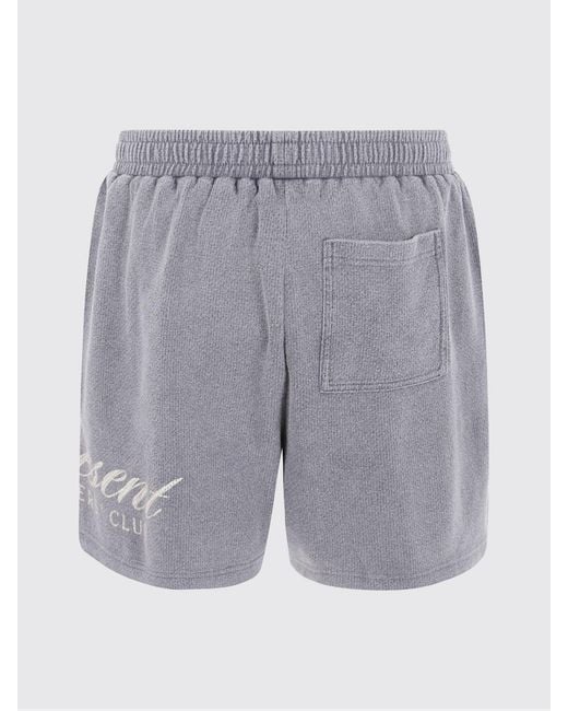 Represent Gray Cotton Logo Jogging Shorts for men
